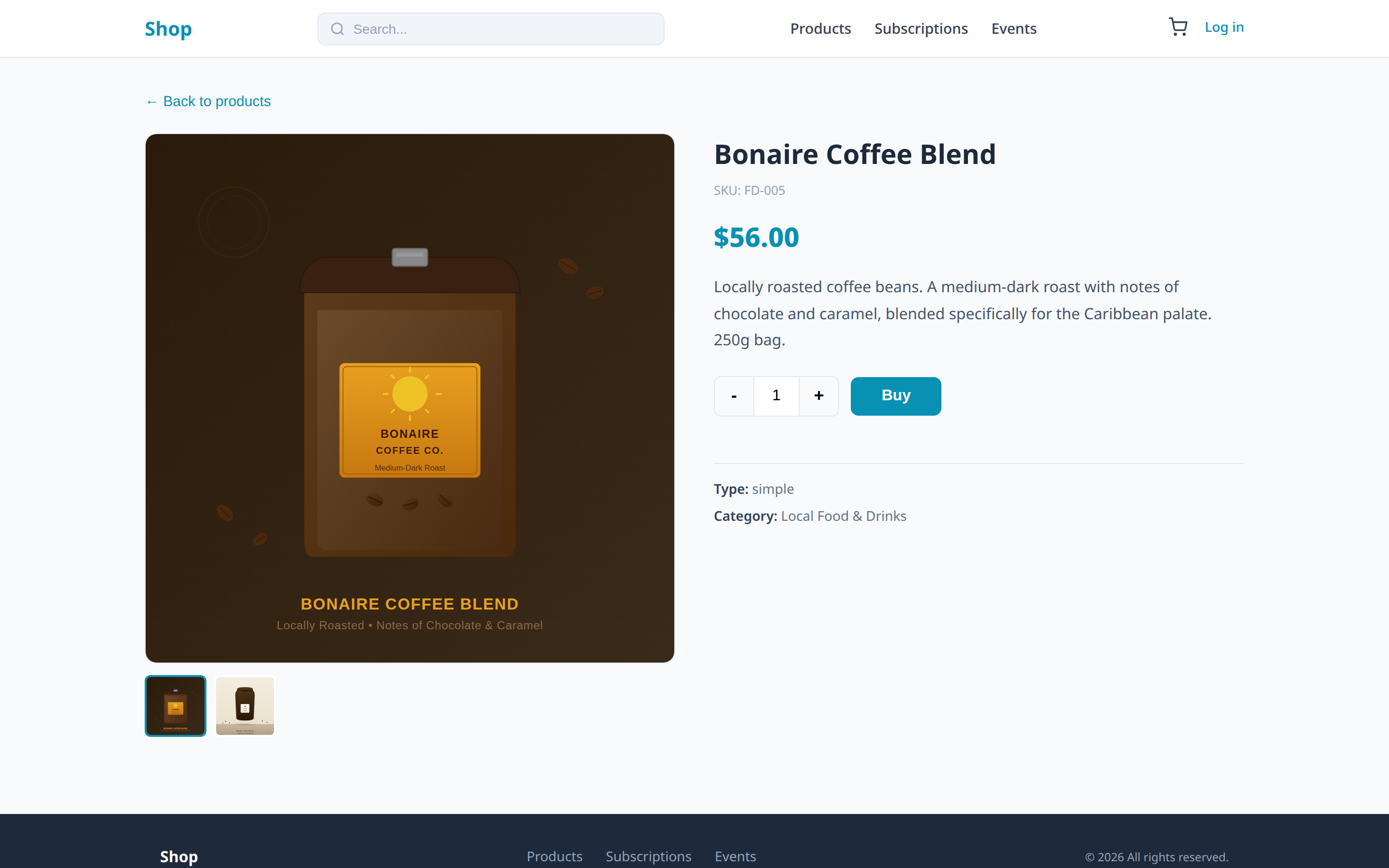 Product detail — Bonaire Coffee Blend