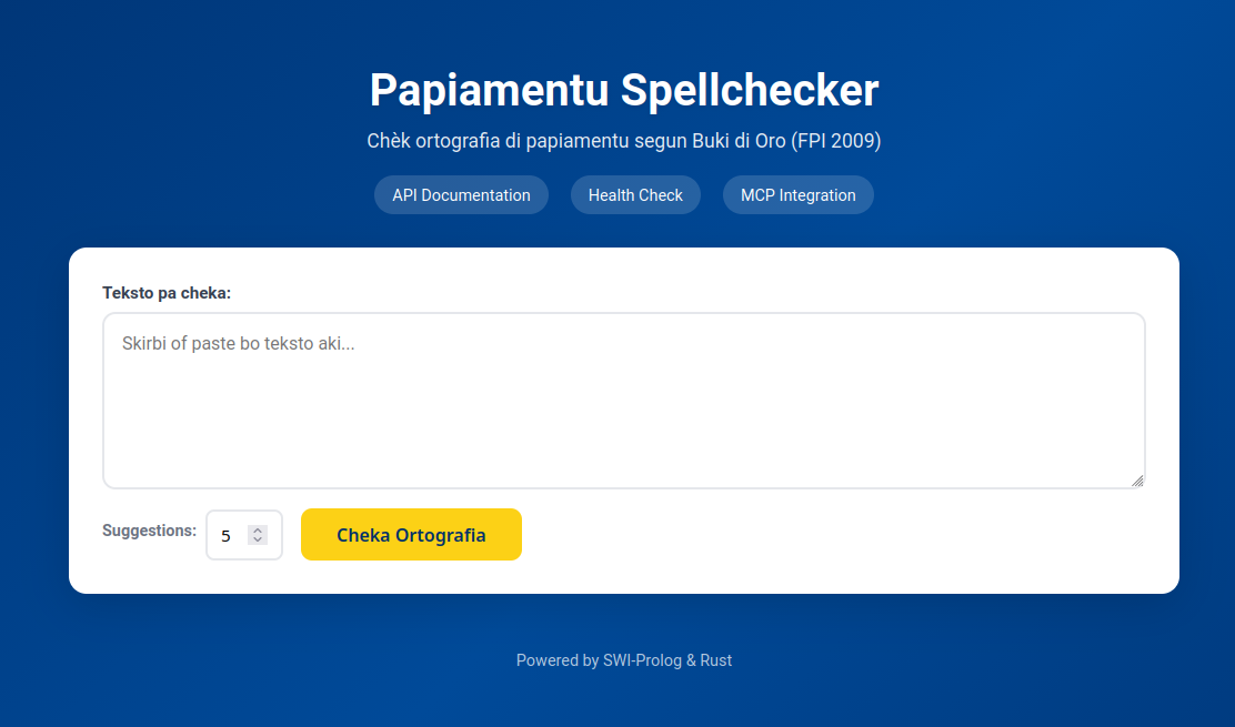 Check di spelling di papiamentu segun Buki di Oro