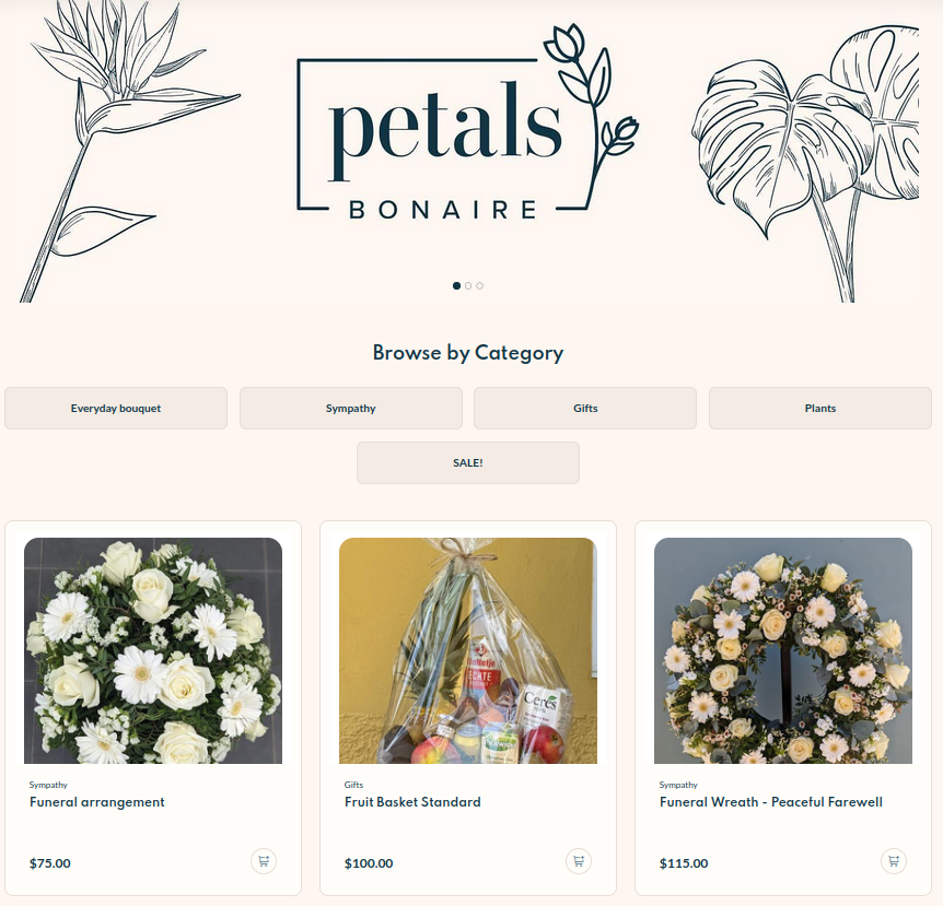 Petals Bonaire webshop